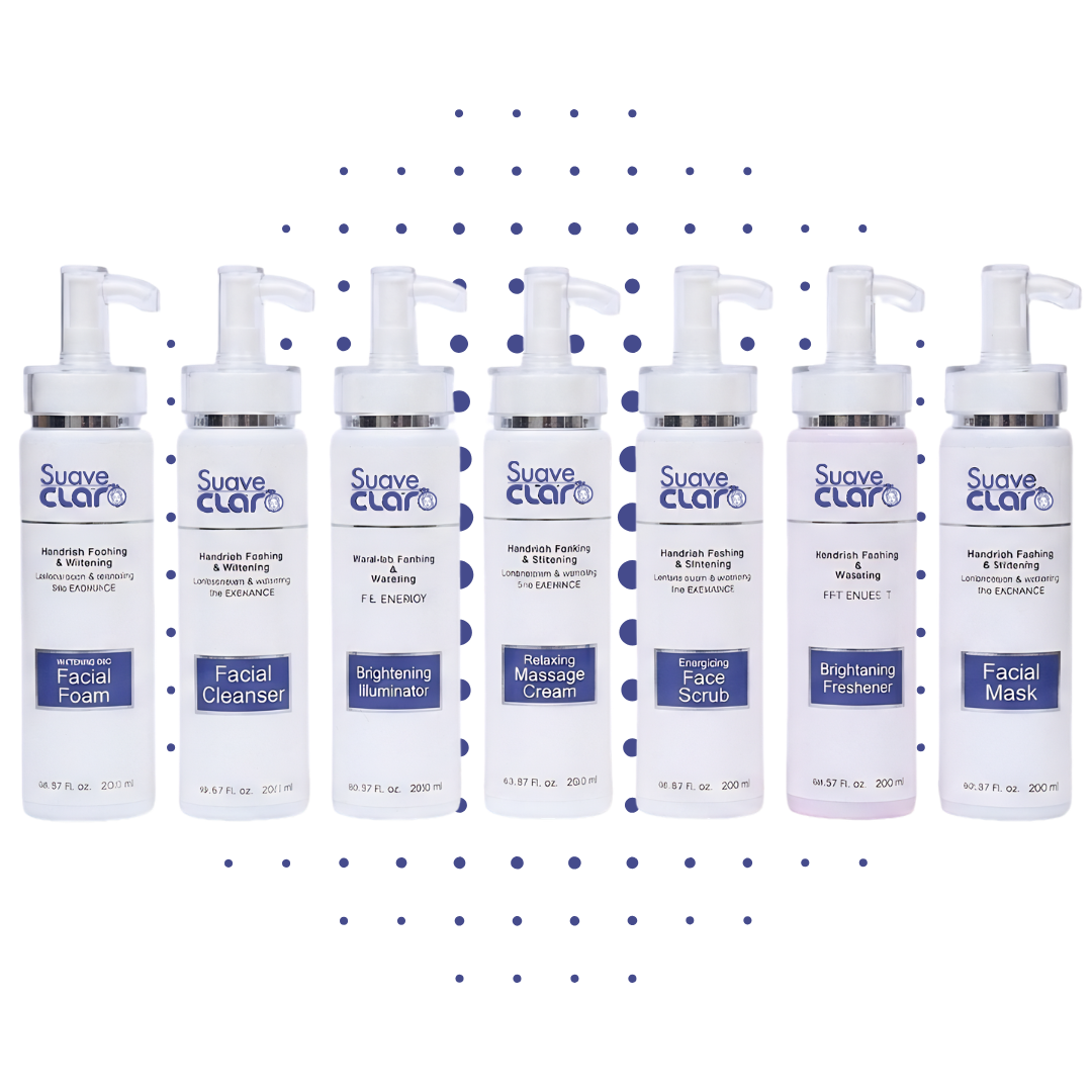Suave Claro 7-in-1 Radiance & Whitening Facial Kit – Complete Brightening Bundle