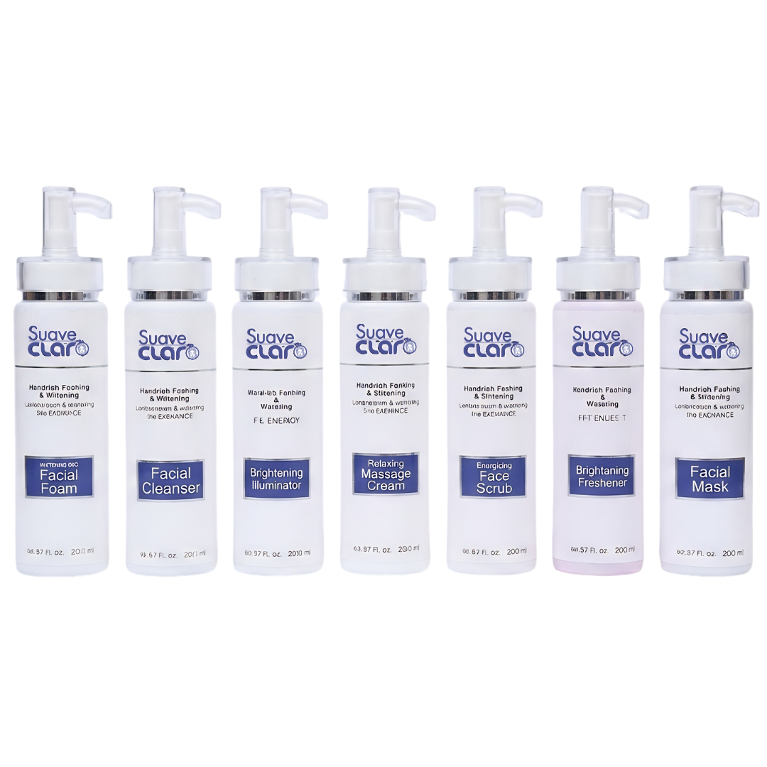 Suave Claro 7-in-1 Radiance & Whitening Facial Kit – Complete Brightening Bundle