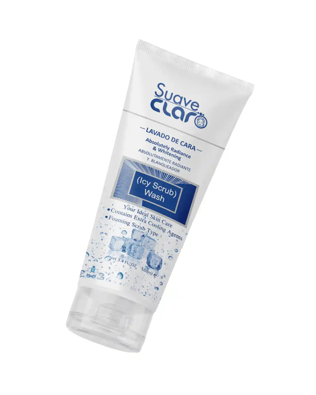 Icy Scrub Face Wash with Cooling Agents - Suave Claro Luxe